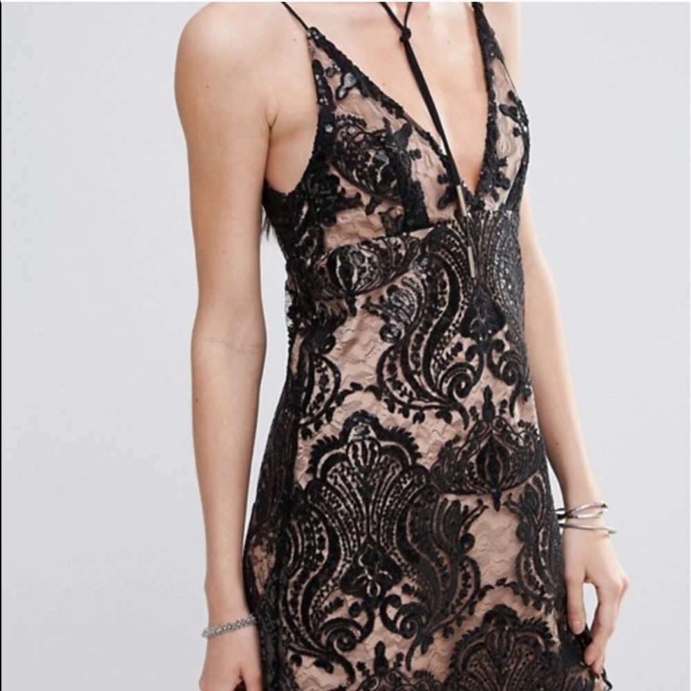 Free People Night Shimmers Mini Dress